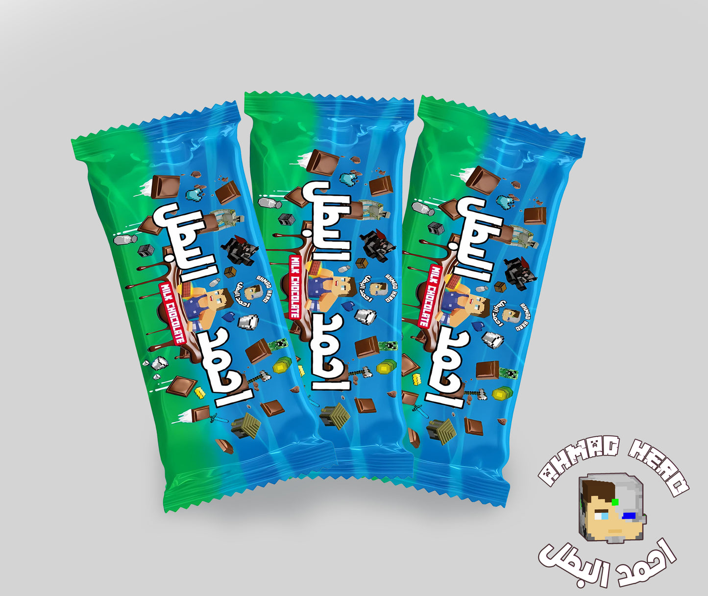 3 Ahmad Hero Chocolate Bars 💙🩷 🩵